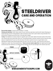 STEELDRIVER CARE AND OPERATION