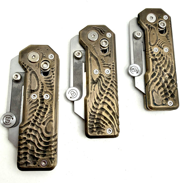 BIO-MECH CARVED BRASS PENCIL SHARPENER