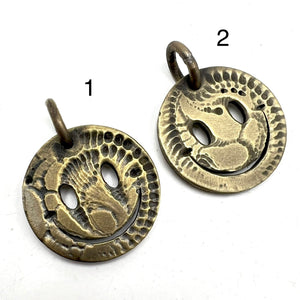 BIO-MECH BRASS SMILEY MEDALLION