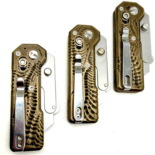 BIO-MECH CARVED BRASS PENCIL SHARPENER