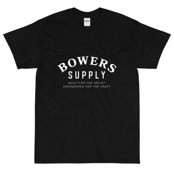 Bowers Supply White Print Short Sleeve T-Shirt (multiple colors)