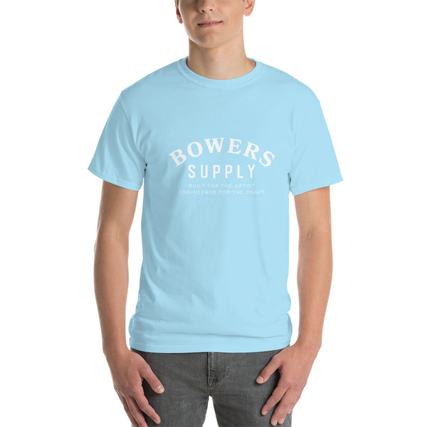 Bowers Supply White Print Short Sleeve T-Shirt (multiple colors)